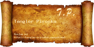 Tengler Piroska névjegykártya